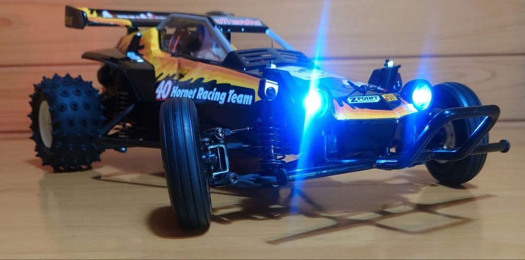 田宮RC LEDライト付ホーネットevo＆プロポバッテリー完成品セット