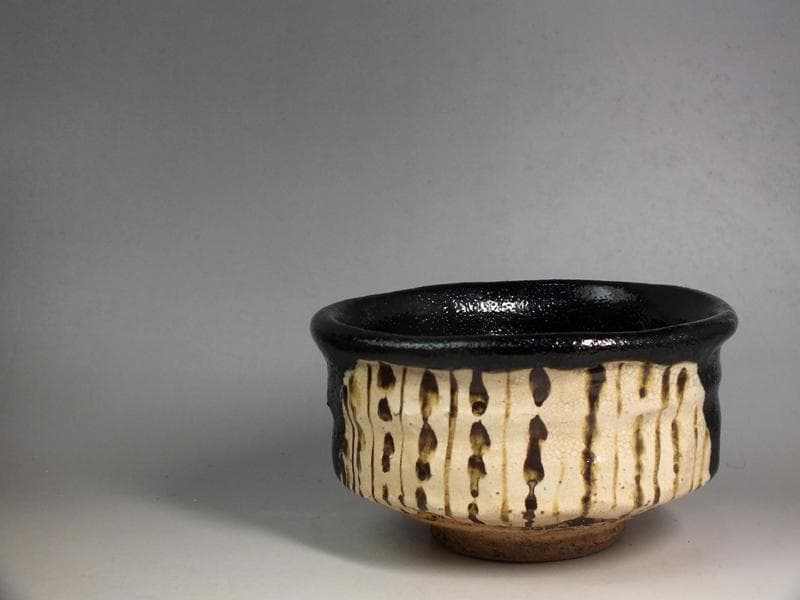 ☆ 野崎幻庵 作 自作黒茶碗 「新宿」 共箱 B4