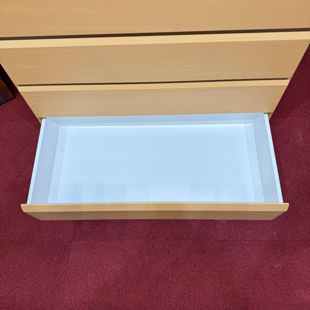 東京23区送料無料　大川家具ハイチェスト幅80㎝・タンス・収納・日本製