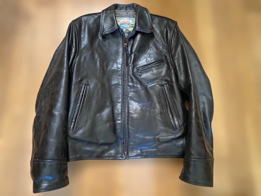 エアロレザー馬革　ハーフベルト　黒/茶芯　レアサイズ34 Mぐらい