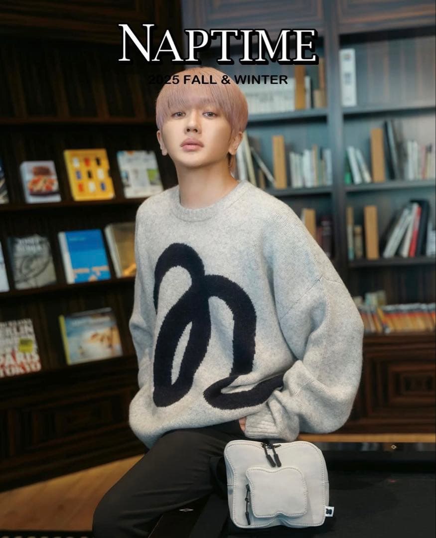 NAPTIME ニットプルオーバー グレー Lサイズ