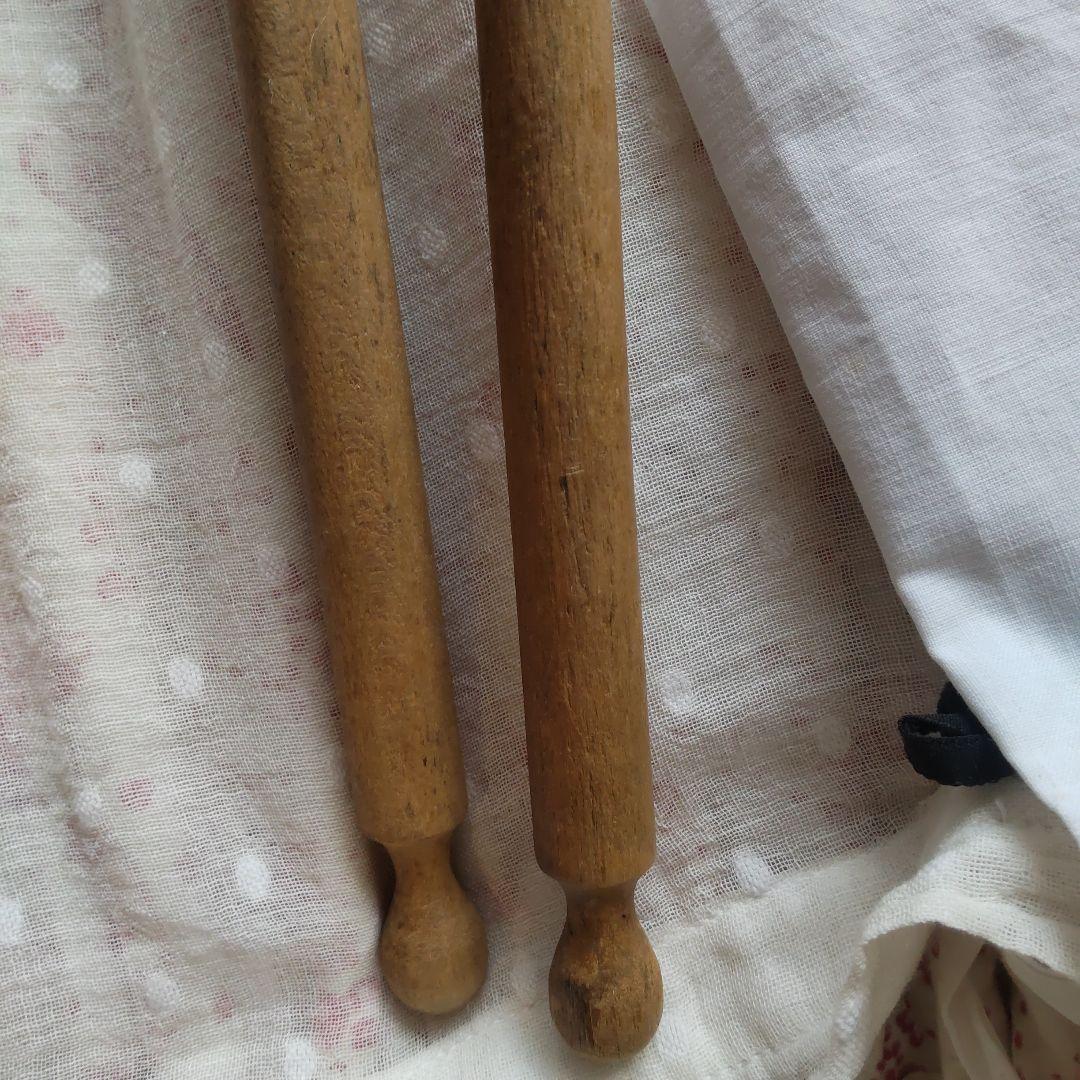 フランス　アンティーク　キッチン　リネンハンガー　バンブーハンガー