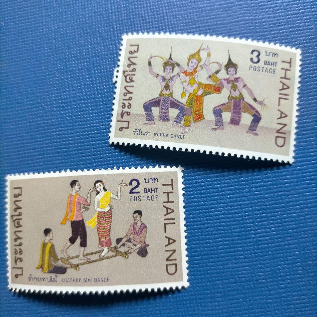 3219 外国切手 タイ 1969年 民族衣装 行事 舞踊 4種完