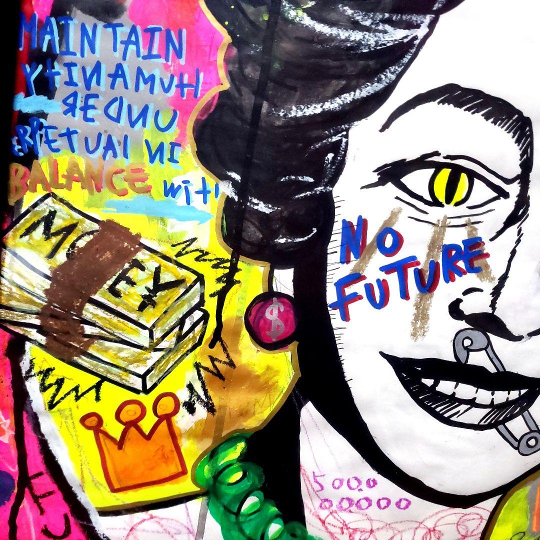 【一点物現代アート】GOD SAVE THE REP＆SKULL QUEEN