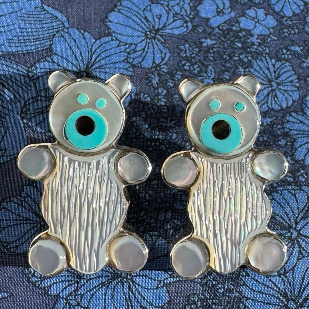 1990's ヴィンテージ　Ernest Leekela　テディベアー　ピアス