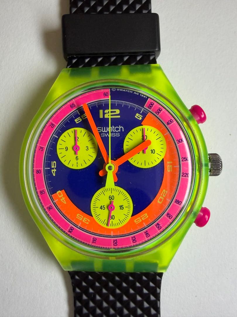 ビンテージ Swatchクロノグラフ「 Grand Prix」セット稼働確認済み