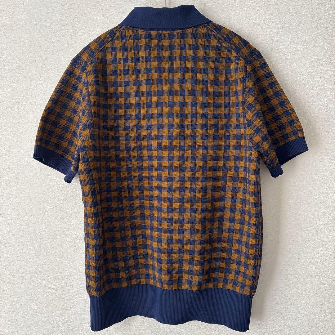 ハ*迎様 【希少】FRED PERRY 半袖　ニット　ポロシャツ チェック レデ