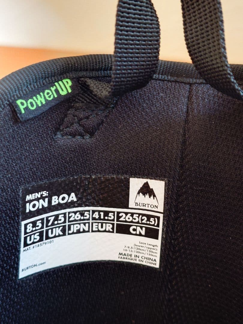 BURTON ION BOA 26.5cmスノーボードブーツ(男性用)