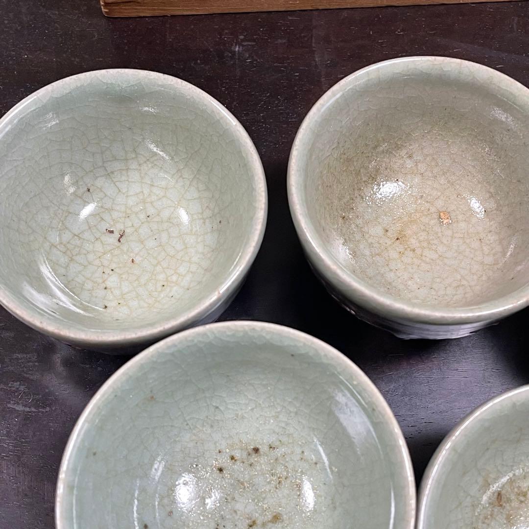 骨董☆二重焼☆茶器セット☆陶器☆急須☆湯呑み☆木箱付き☆明治〜昭和