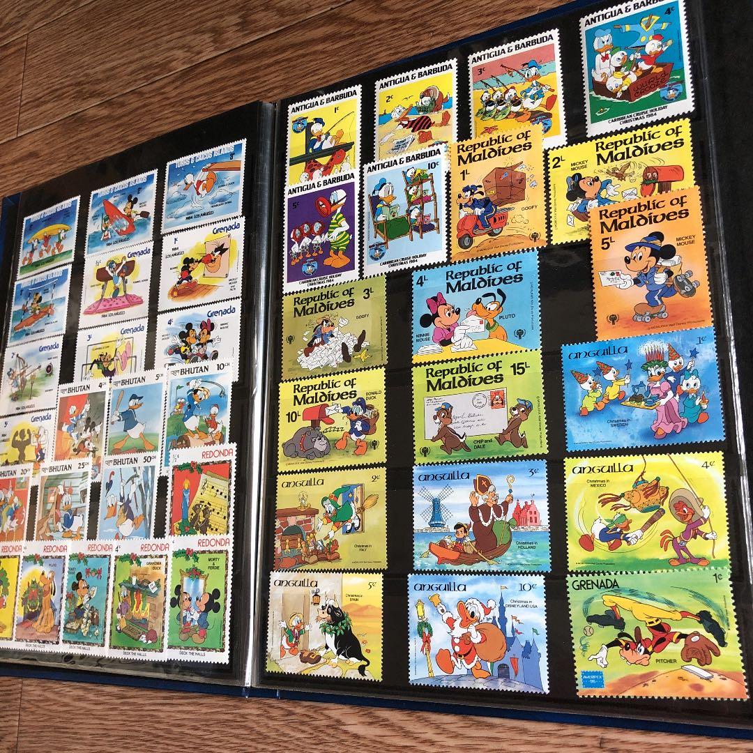 大コレクション！ディズニー切手388種！ストックブック、鑑賞シート収納！楽しい！