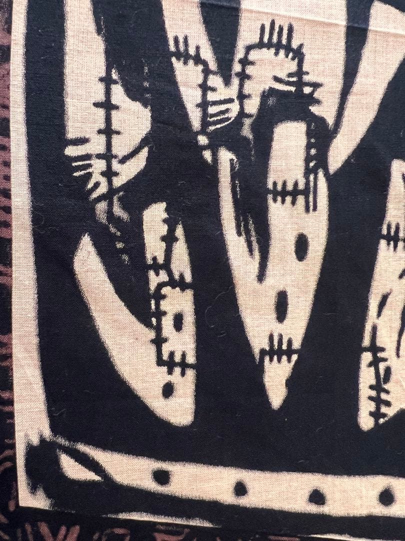 Nemeth ネメス:滲み抜染&着抜プリントバンダナ:ベルトループ装着可:美品