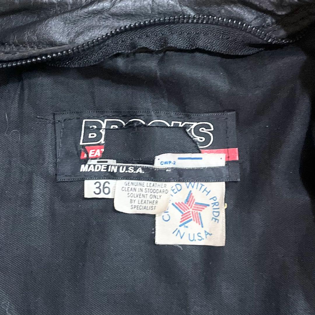 70s BROOKS シングルライダース サイズ36 USA製 70年代