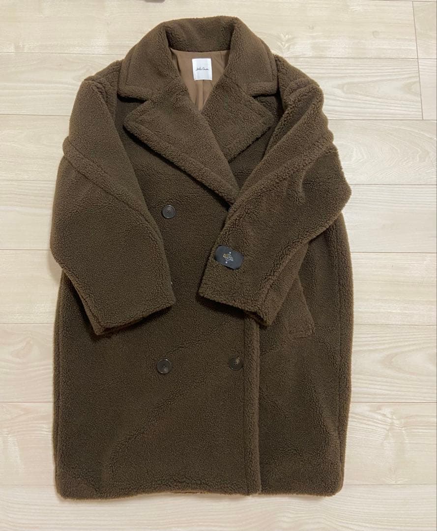 ミラオーウェン★オーバーサイズボアコート、モカサイズ0美品