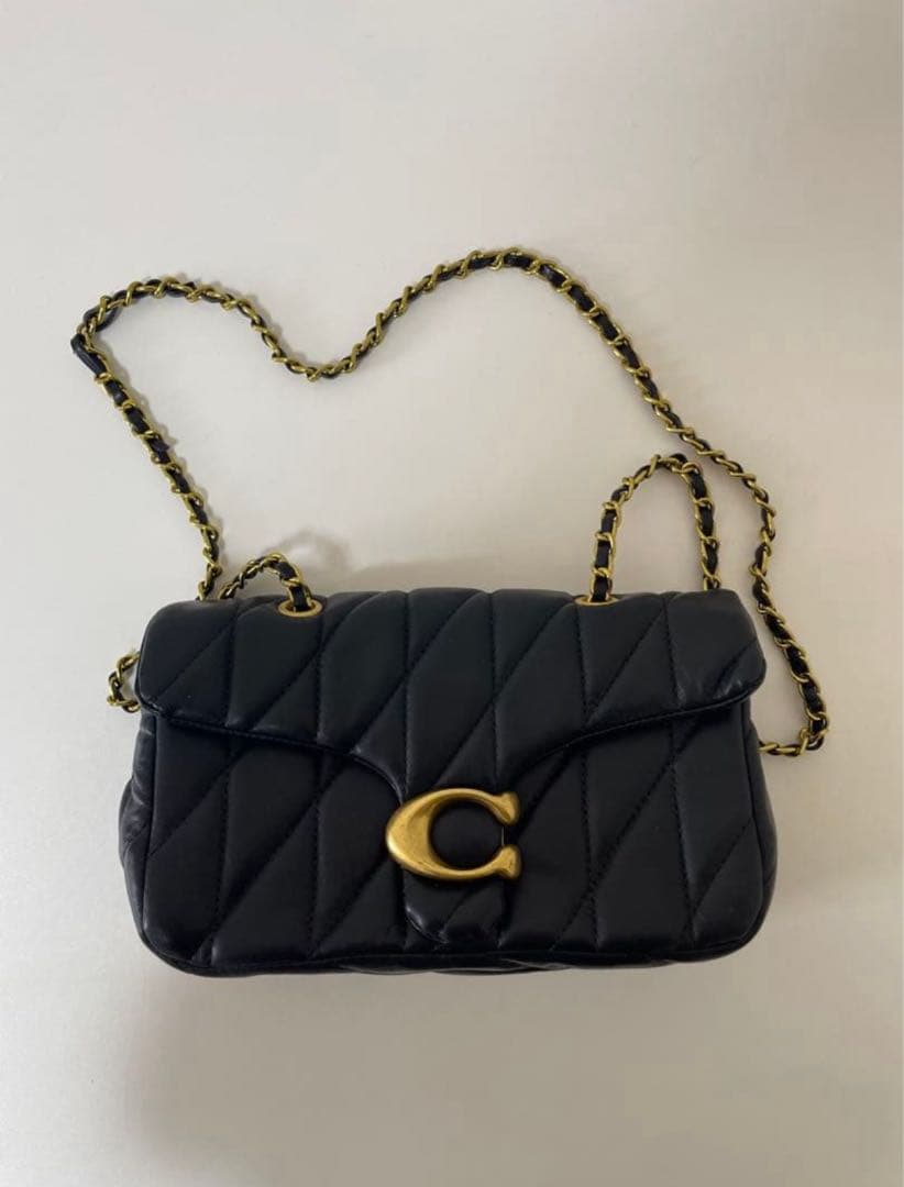 COACH 黒 キルティング ショルダーバッグ