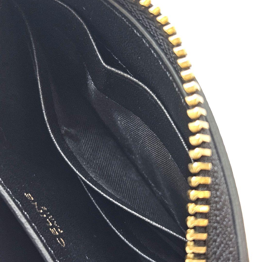 CELINE セリーヌ コンパクトジップウォレット トリオンフ 黒 小銭入れ