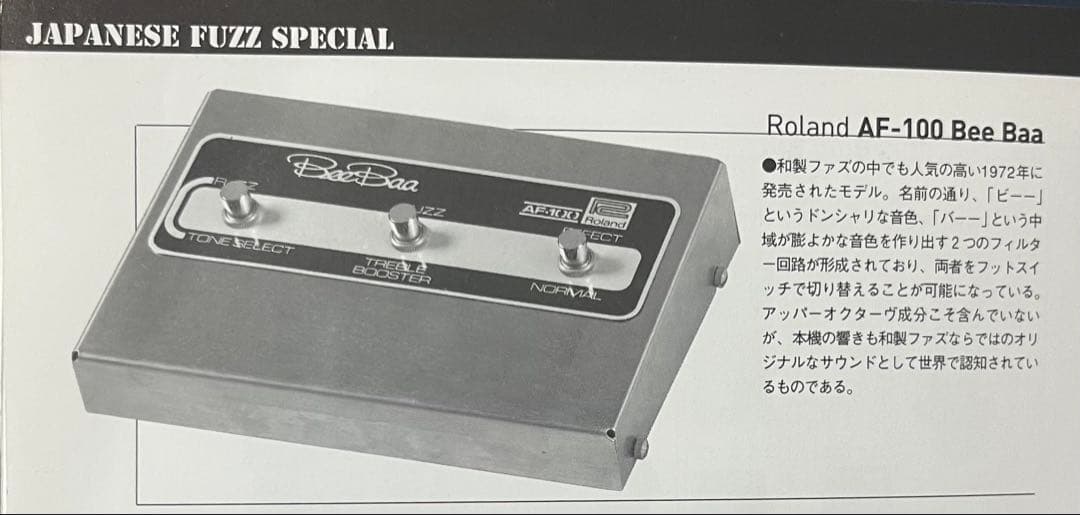 Roland AF-100 Bee Baa ファズ GARAGE PUNK