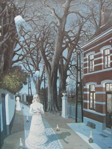 ポールデルボー、「光の中で」、希少な画集より、新品高級額・額装付、状態良好