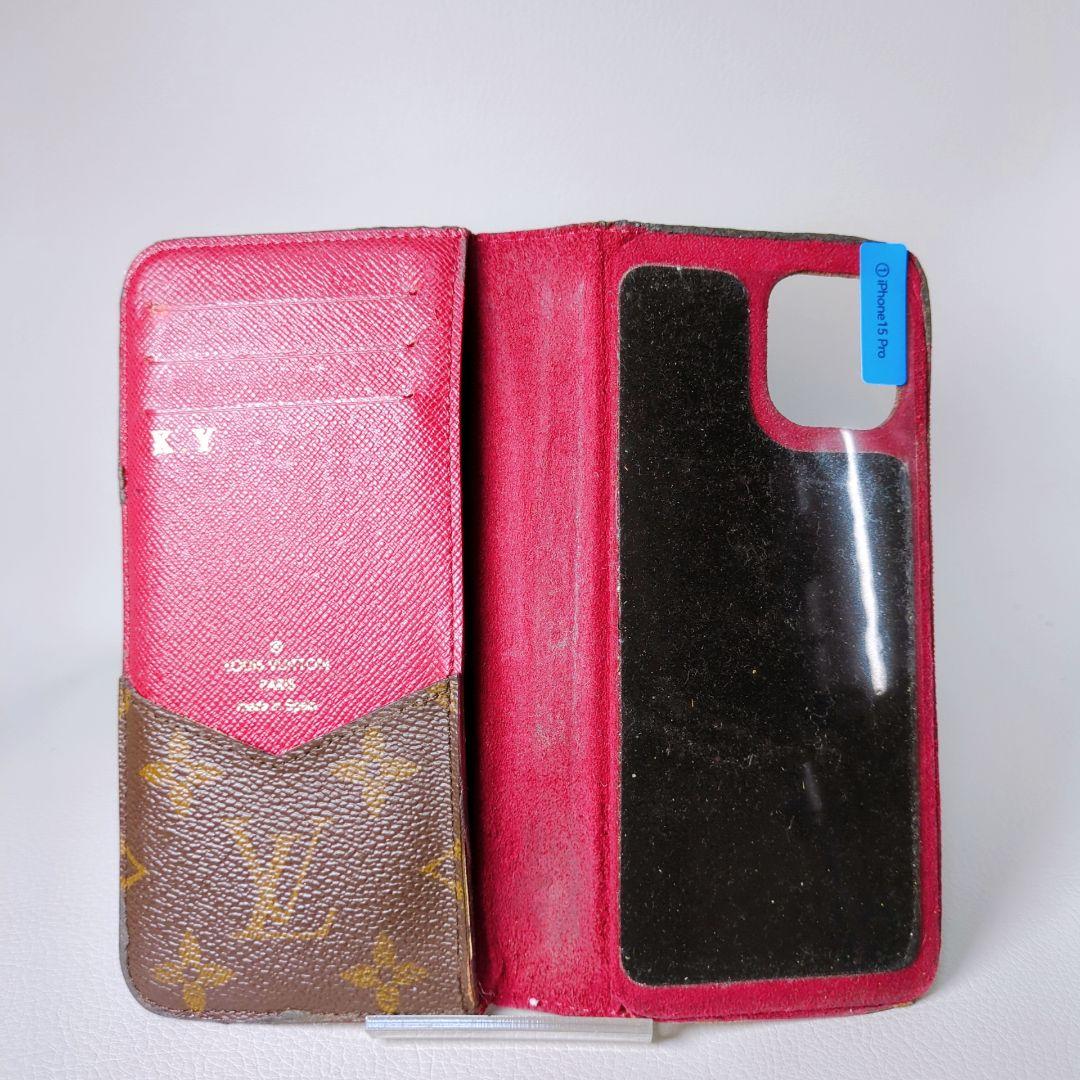 LOUISVUITTON iPhoneケース 15プロ モノグラム 手帳型