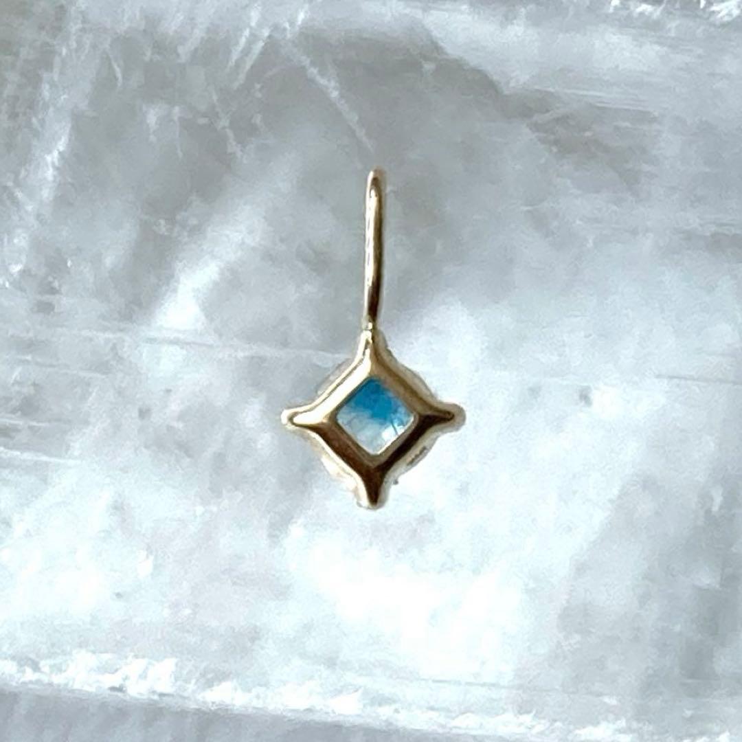 バイカラー ユークレース原石10金ペンダントトップ