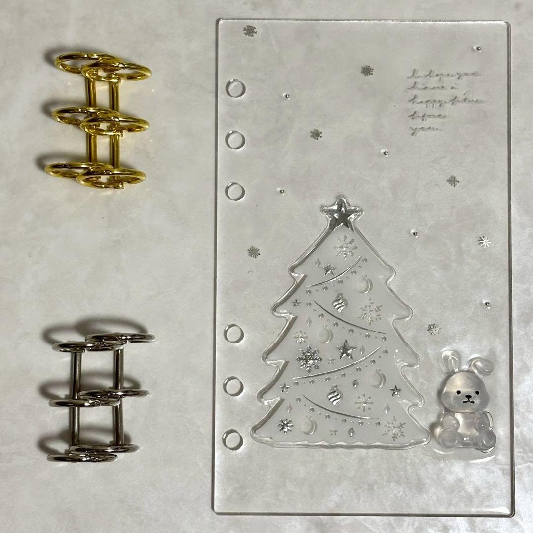 ✨ちり✨A6 アクリルレジンバインダー　リング付き×3セット