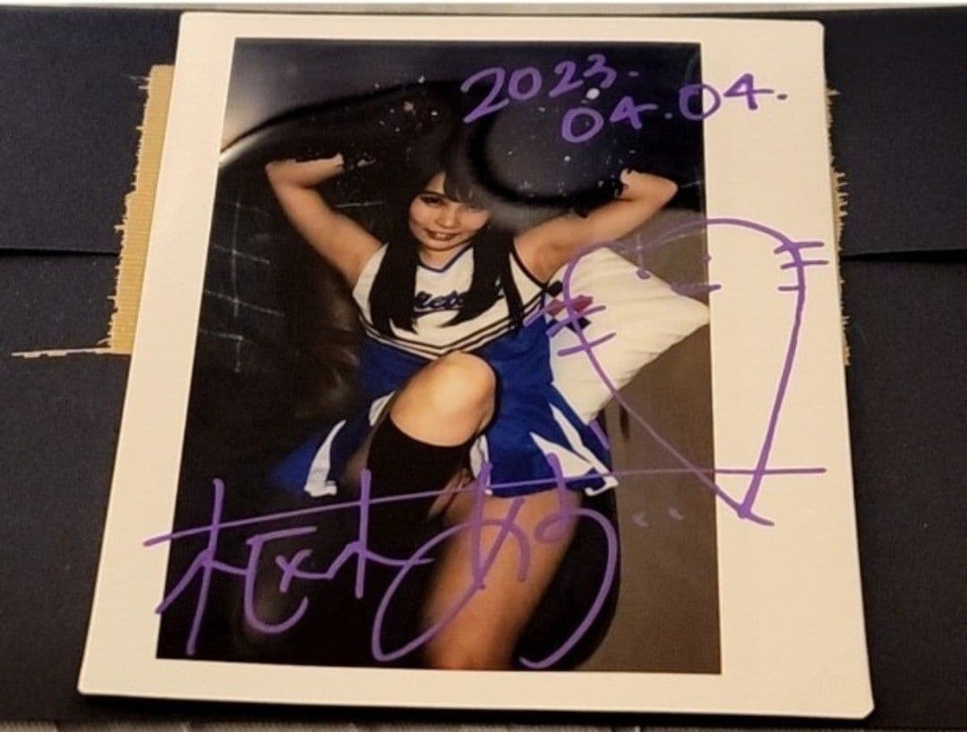 枢木あおい サイン入りチェキ③ 当選品 世界に1枚