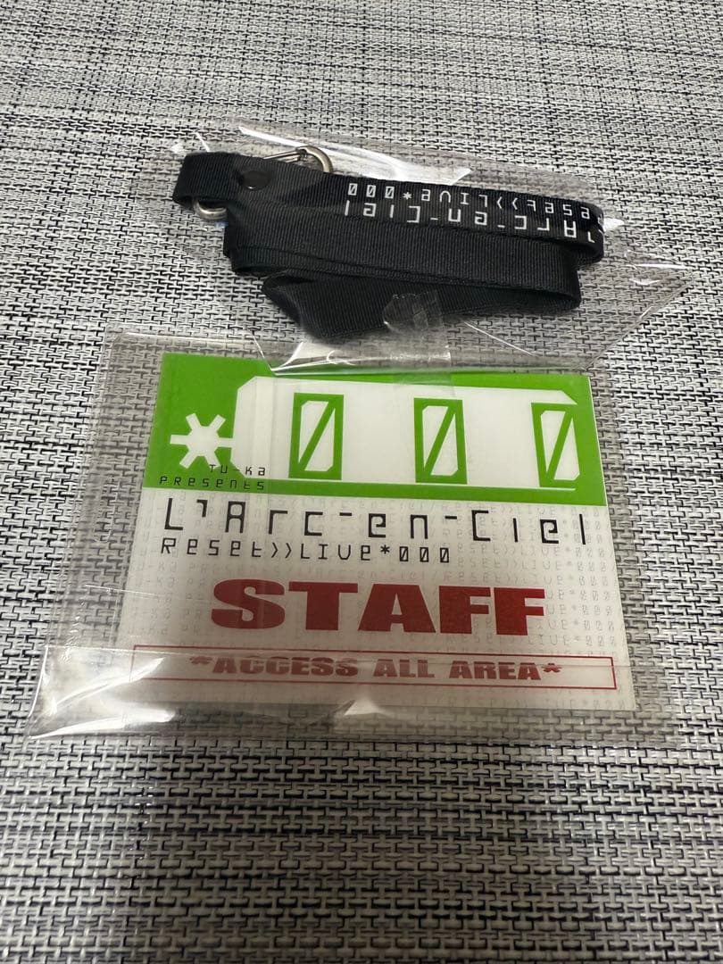 スタッフパス Reset LIVE 00 ラルク L'Arc
