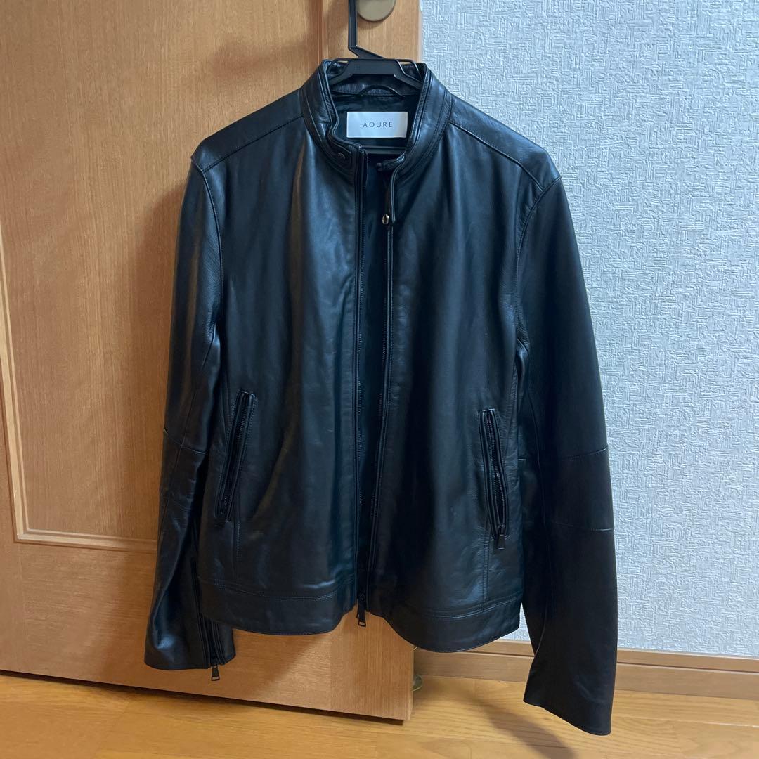 AOUREシングルライダース！ラムレザー！超美品