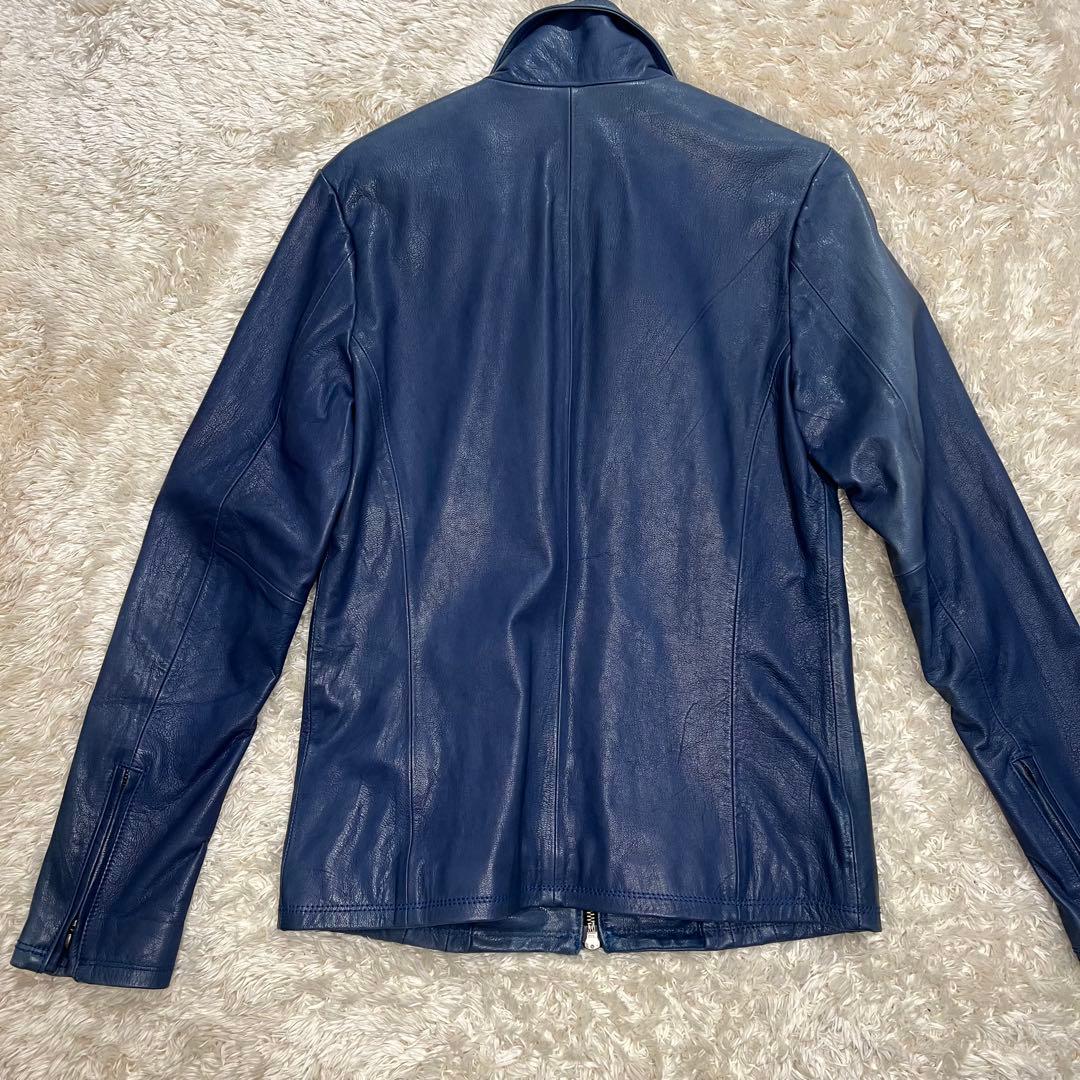 FUGA シングル ライダース ジャケット ジップ Y2K 総柄 ハイネック