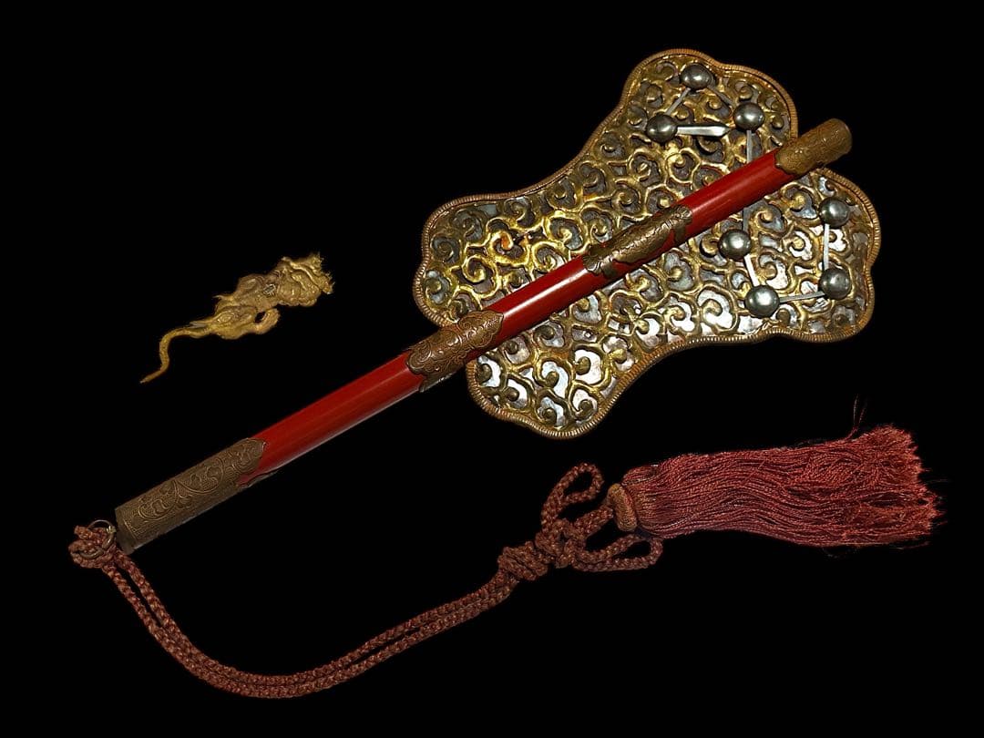 軍配団扇 時代金工 飾り金具 彫金 金属工芸