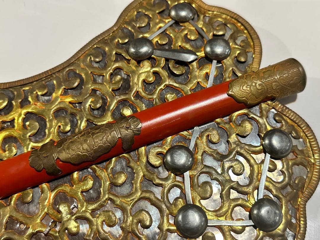 軍配団扇 時代金工 飾り金具 彫金 金属工芸