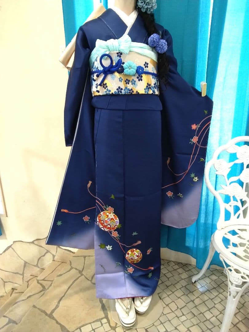 振袖フルセット、正絹振袖新品未使用、重ね衿帯揚げ帯締め、袋帯襦袢、ガード加工U