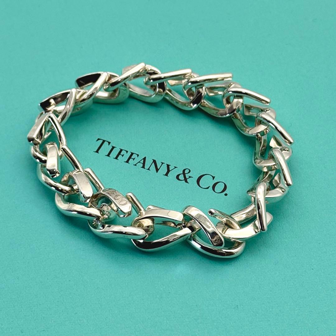 極美品 Tiffany フォージ ラージリンク ブレスレット シルバー 15コマ