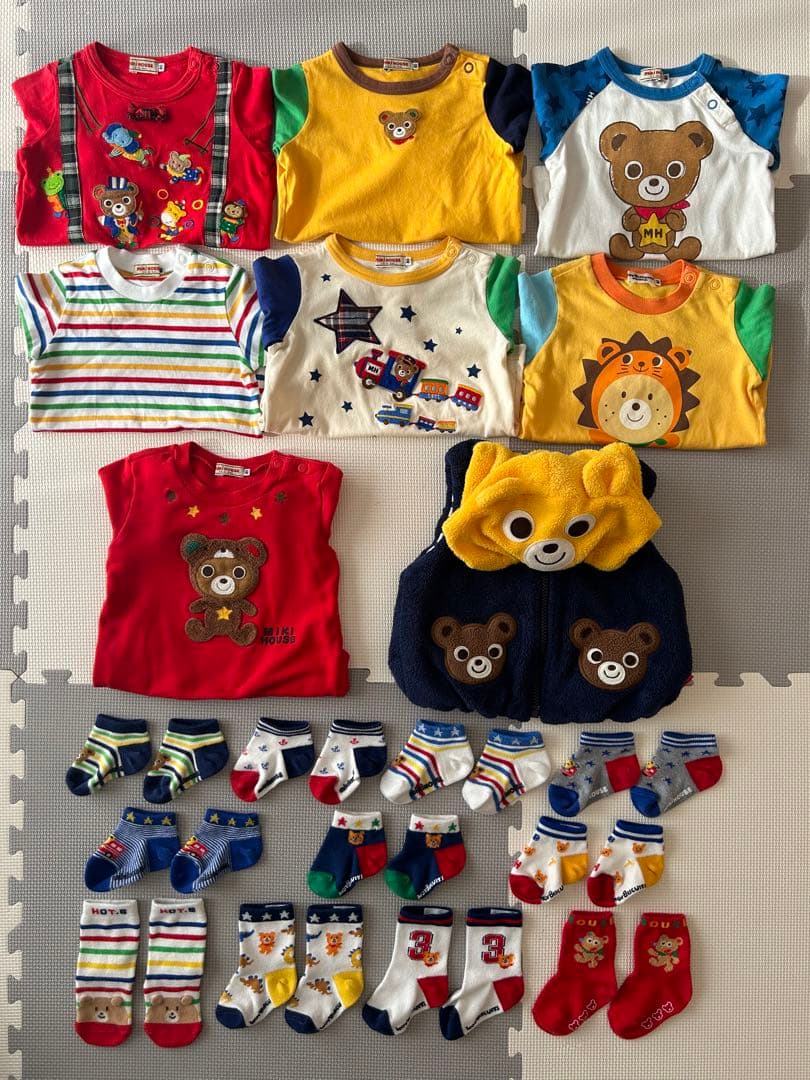 春秋冬ベビー服 80 & 靴下 11〜13cm 男の子 まとめ売り
