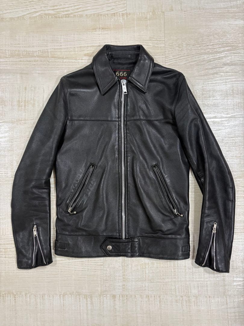 666 シープスキン シングルライダースジャケット 34