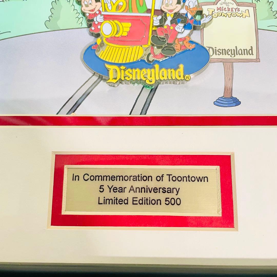 500個限定　カリフォルニアディズニー トゥーンタウン 5周年 ピンバッチ額