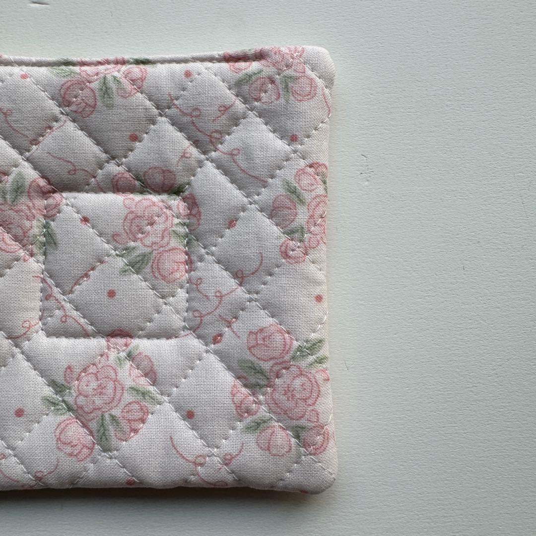 バインダーカバー　ピンク　花柄　A6 ティーコースター　韓国