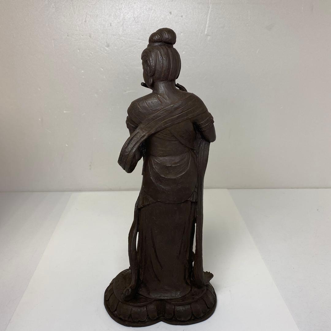 喜多敏勝　ブロンズ「幸笛」　共箱　3807g トヒト　東さ7-0713☆2F