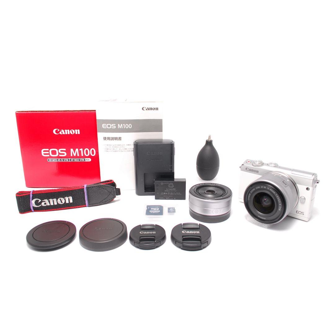 ❤即購入1000円OFF❤美品❤ キャノン EOS M100 ダブルレンズキット