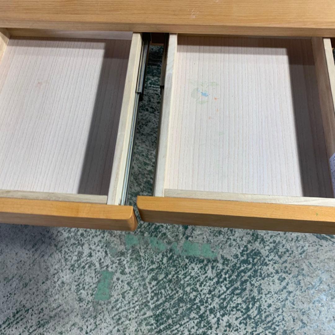 J492\" 現状品 掘田木工 天然木デスク W800