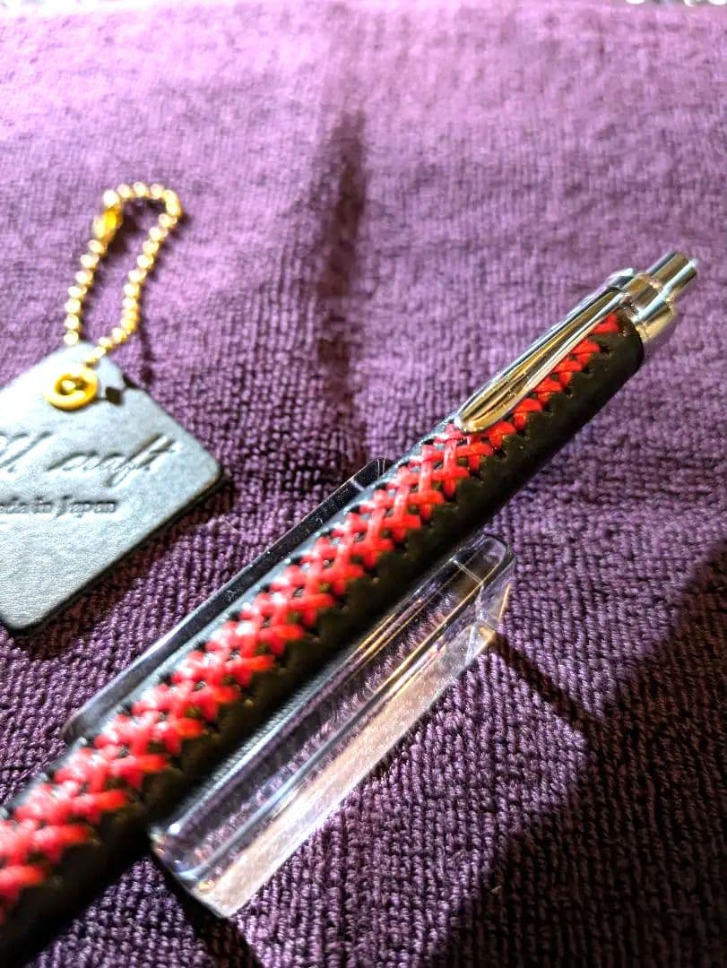 革軸ペン　シャープペンシル　SUcraft マヤショルダーブラック✕レッド