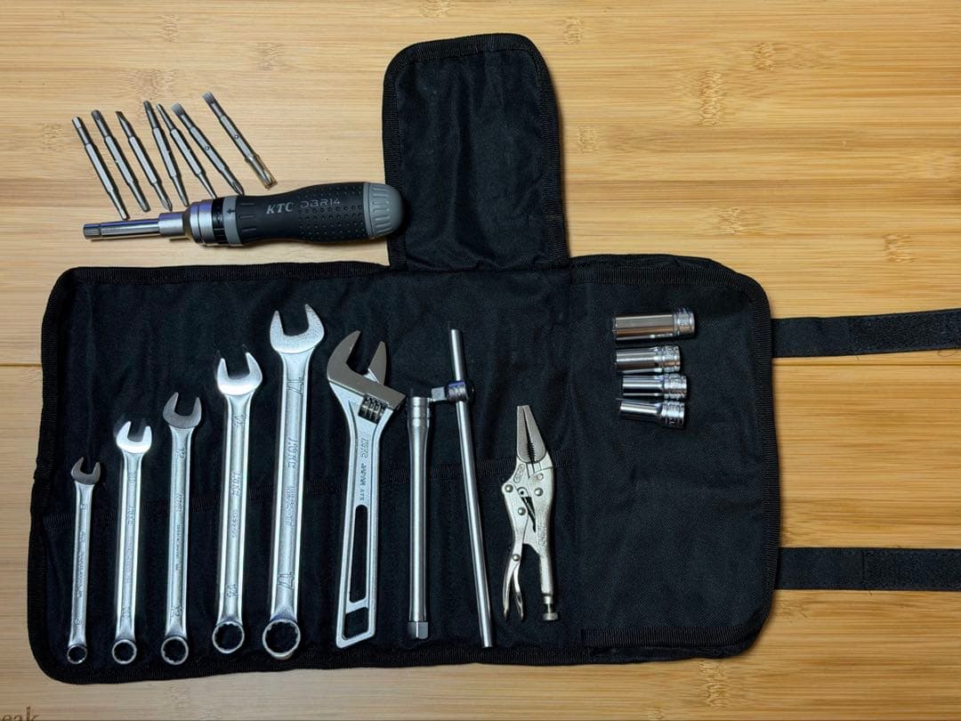 京都機械工具（KTC）ライダーズメンテナンスツールセット（14点）