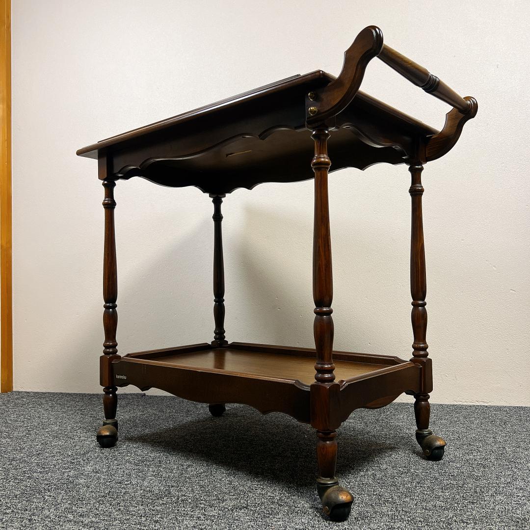 稀少 オールド カリモク ワゴン キッチンワゴン テーブル キャスター付