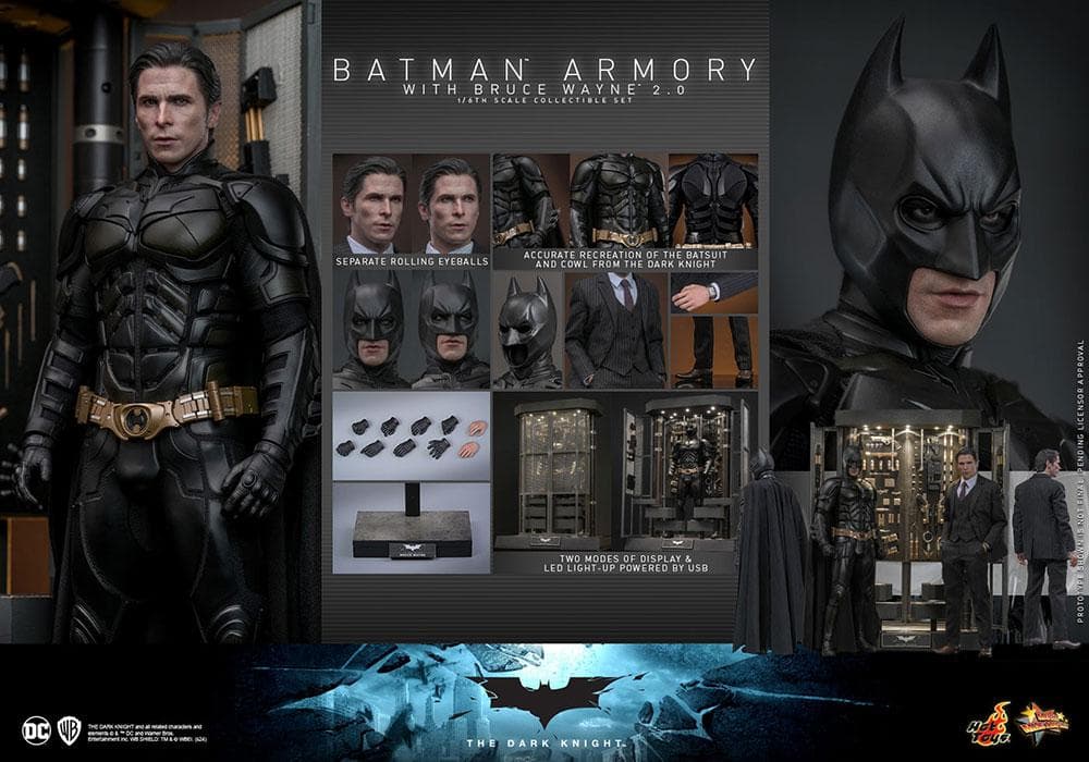 ムービー マスターピース 1/6 バットスーツ格納庫＆ブルース ウェイン2.0版