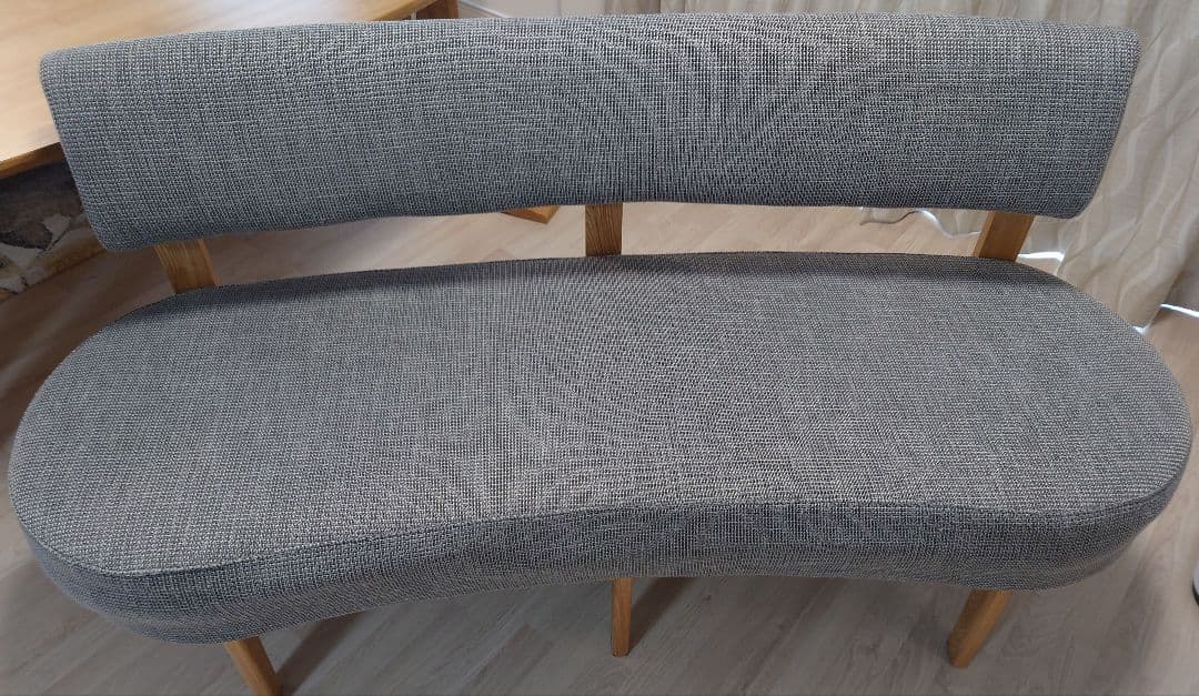 ①【テーブル】北欧モダン ダイニングテーブル、ベンチ3点セット 4人掛け