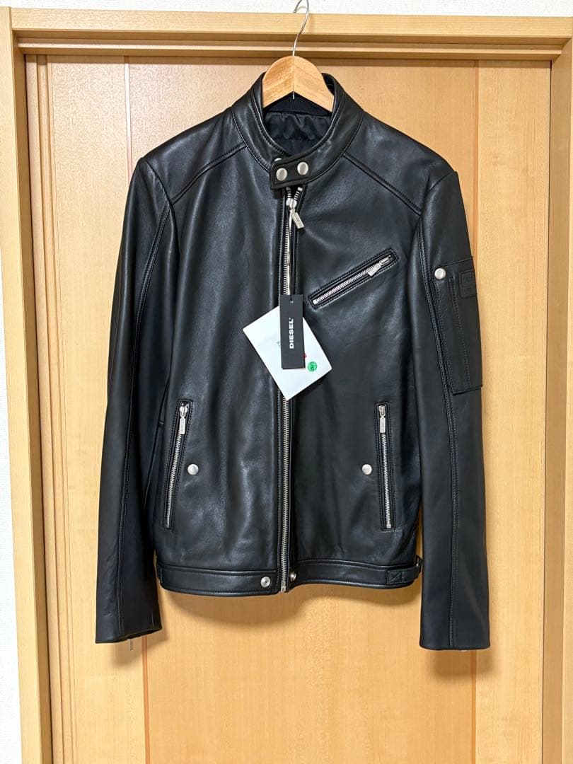 【未使用品】ディーゼル　シングルライダース　シープスキン　Mサイズ