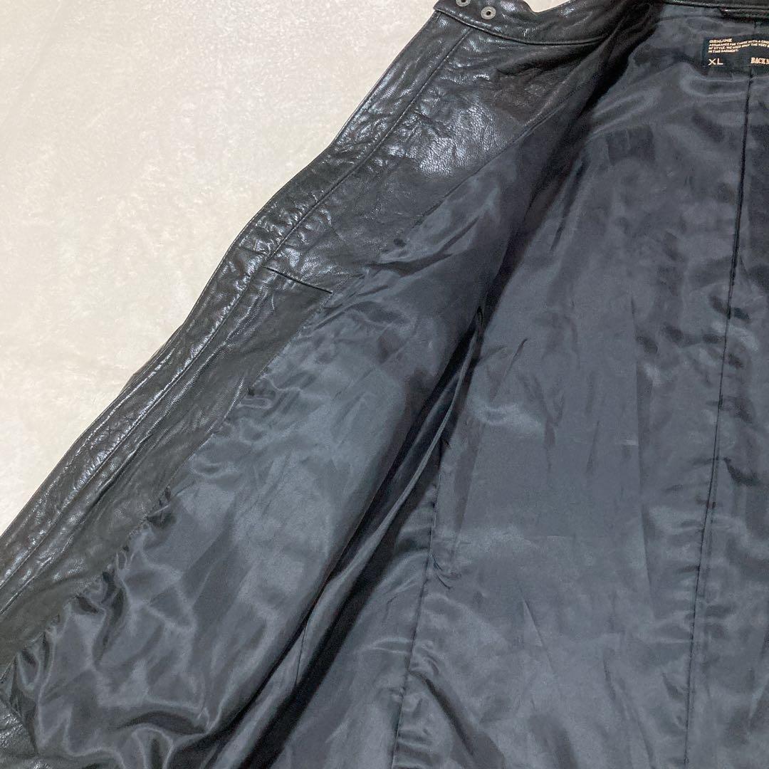 【美品】BACK NUMBER バックナンバー ゴートレザー ジャケット XL