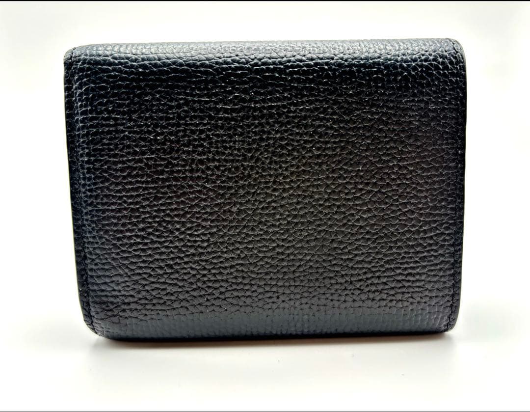 LOEWE 黒 レザー 三つ折り財布