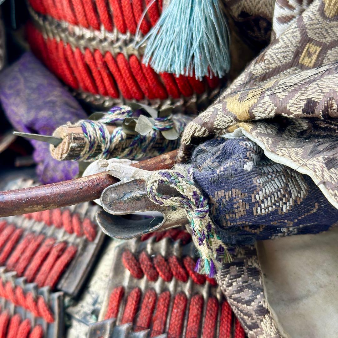 幕末〜明治　武者人形　鎧武者座り人形　高さ約40cm　古美術・骨董　骨董品