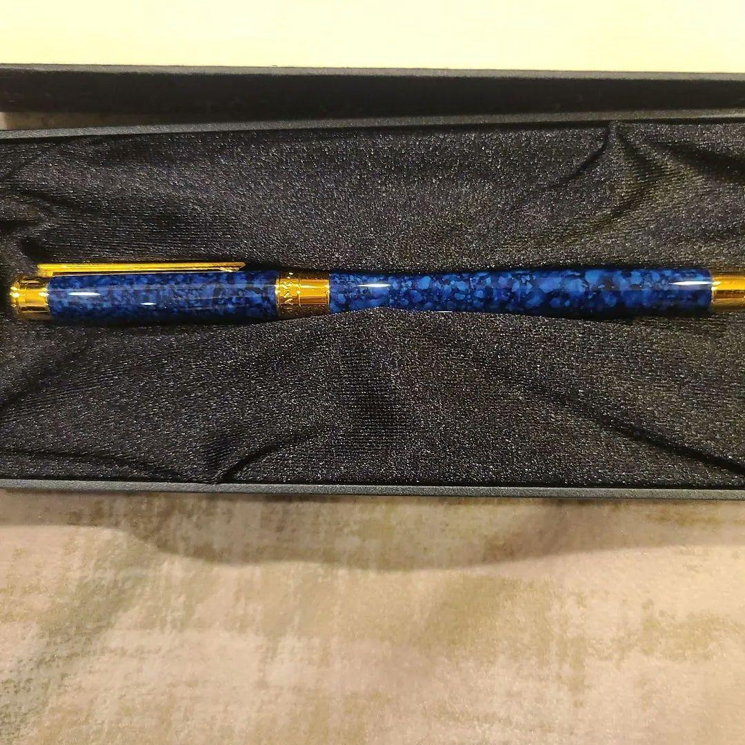 モンブランmontblanc ノブレス 万年筆 No.18140 ブルーマーブル