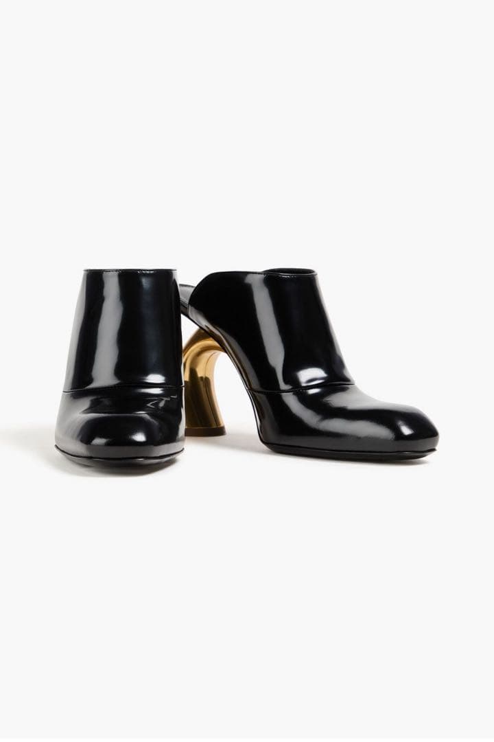DRIES VAN NOTEN グロスレザー ミュール 24.0㎝